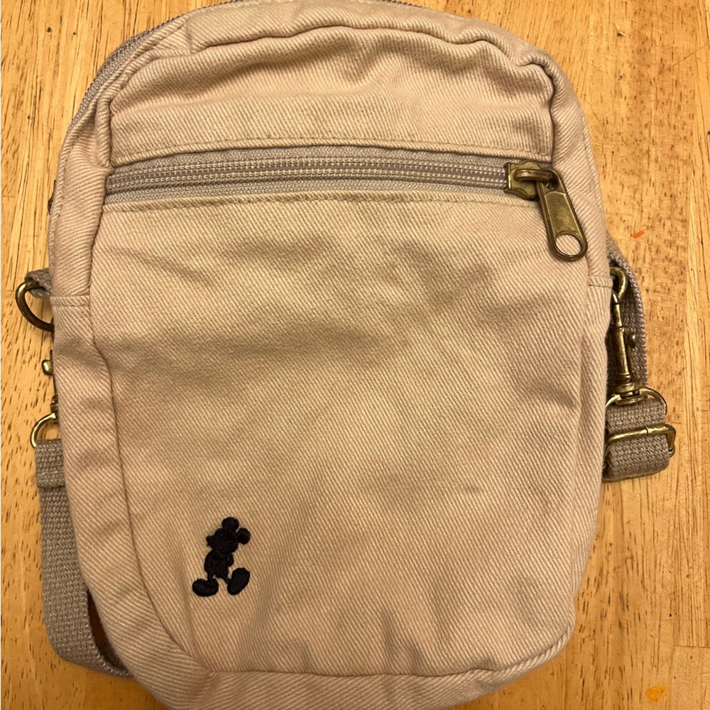 Tan Disney crossbody with little Mickey